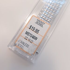 Hadley Roma Men's Silver Stainless Steel Watch Band MB704W